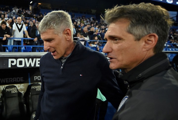 Palermo y Guillermo Barros Schelotto antes del partido (Fotobaires).