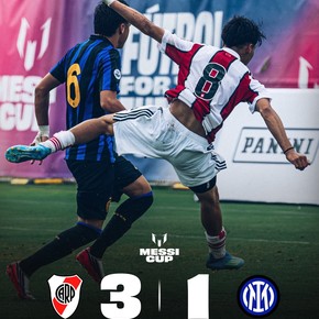 River se clasificó a los cuartos de final de la Messi Cup con un goleador intratable