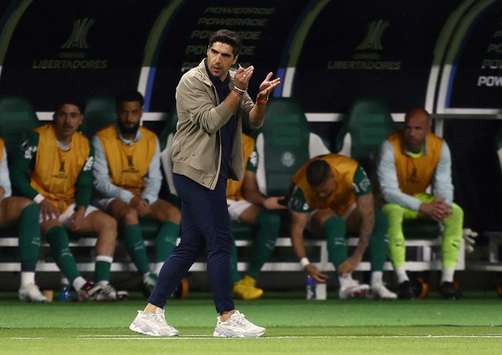 Abel Ferreira, en la revancha con Fluminense. REUTERS/Jean Carniel