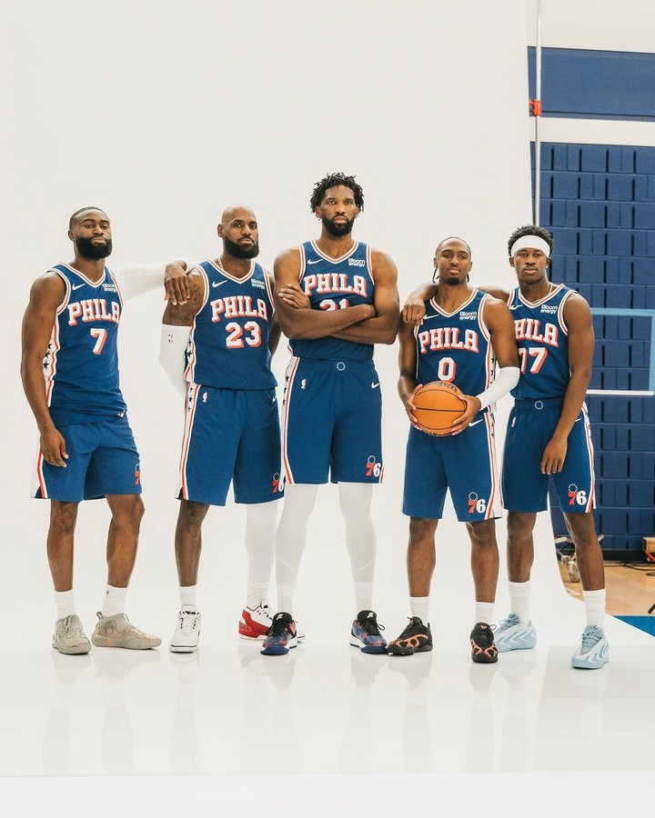 Las cinco estrellas de Sixers (Foto: Instagram @kingjames).