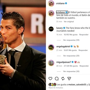 El festejo de Cristiano Ronaldo por el premio BOAT en una polémica votación abierta: "¡El fútbol pertenece a los hinchas!"