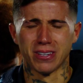 El llanto desconsolado de Enzo Fernández en la despedida de Messi de la Selección