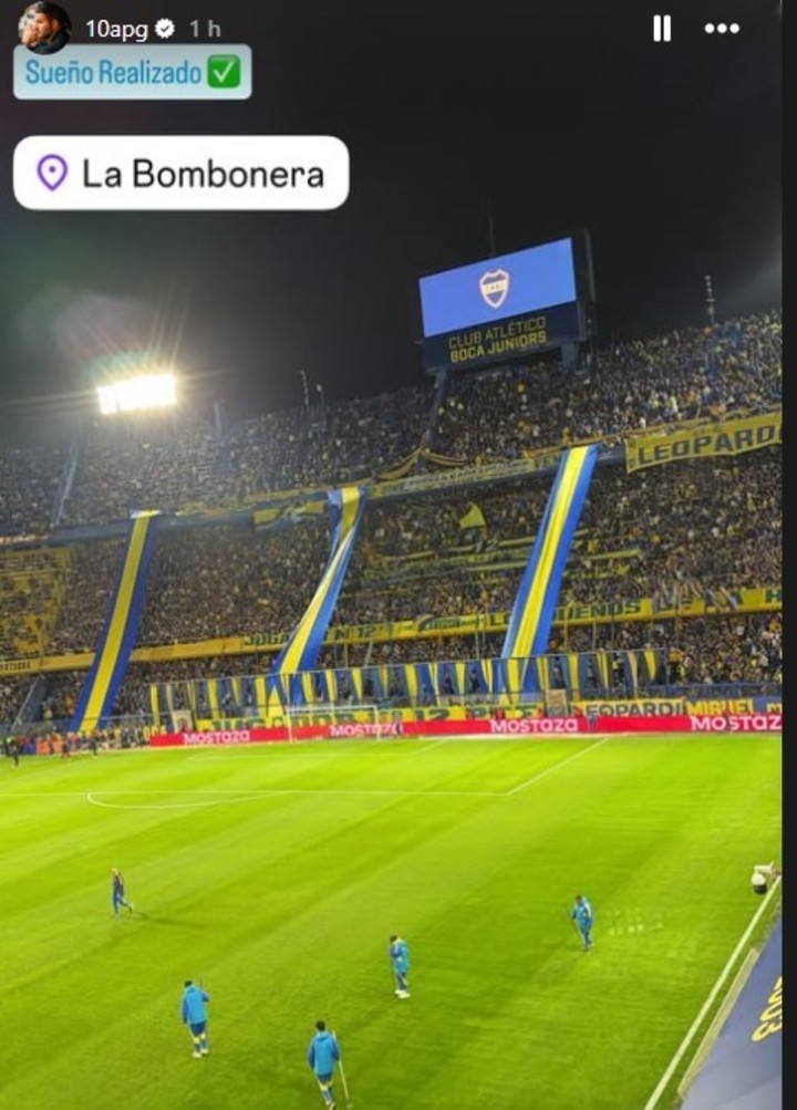 El Instagram de André Pierre-Gignac en la Bombonera: "Sueño cumplico".