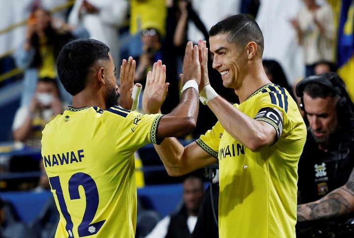 Cristiano luego de aumentar su estadística goleadora. (REUTERS/Hamad I Mohammed).