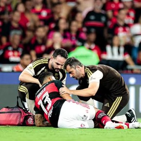 Otra baja de peso en Flamengo para jugar con Estudiantes: doble fractura de mandíbula