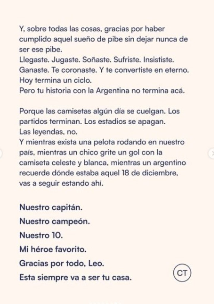 El final de la carta.