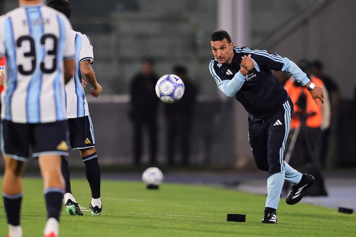 Scaloni en pleno Kempes (AP).