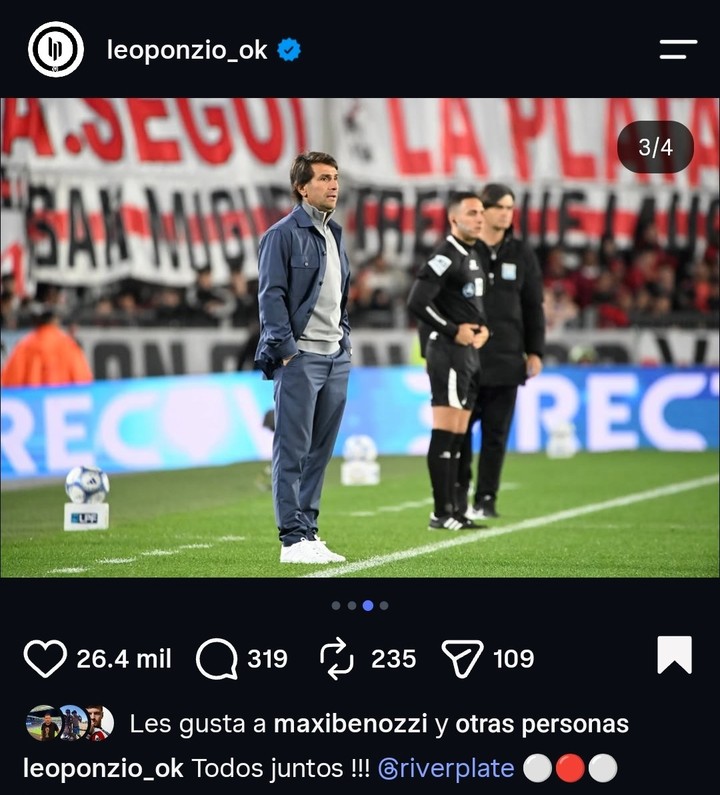 El posteo de Leo Ponzio. Instagram.