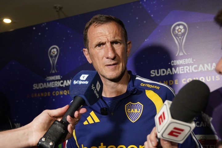 El Vasco, en Río, en una conferencia de prensa con los enviados. (Fernando de la Orden)