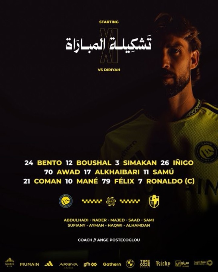 La vuelta de Cristsiano Ronaldo a la titularidad con Al-Nassr después del escandalo en Portugal. (X: @AlNassrFC_EN)