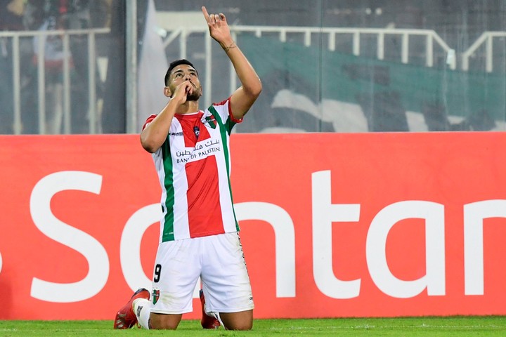 Lucas Passerini en Palestino. AFP.